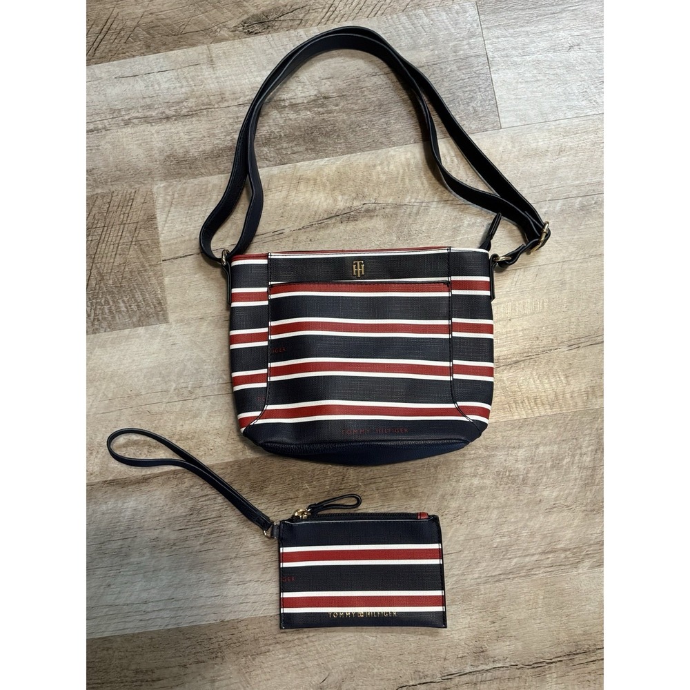 Tommy Hilfiger Crossbody Bag & Wristlet Wallet Bundle 10x8x2.5